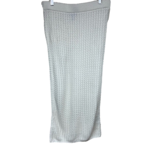 ASOS Women’s Crochet Knit Bodycon Pull-On Unlined Maxi Skirt Ivory Size 8 - Picture 1 of 12
